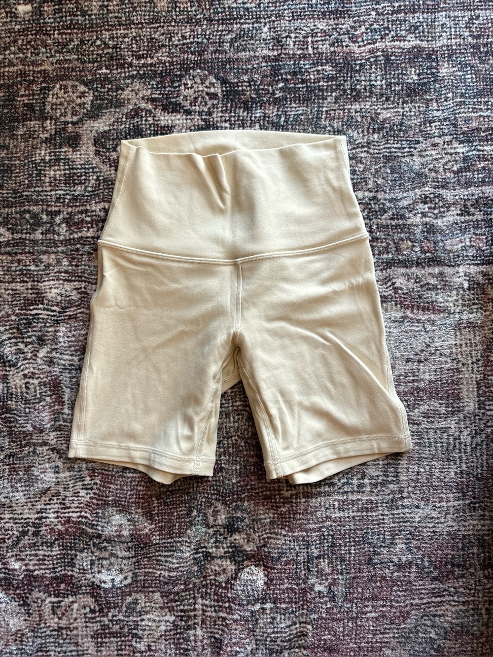 Lululemon Align Biker Shorts Size 2 and 5” Inseam Cream Workout Yoga Activewear